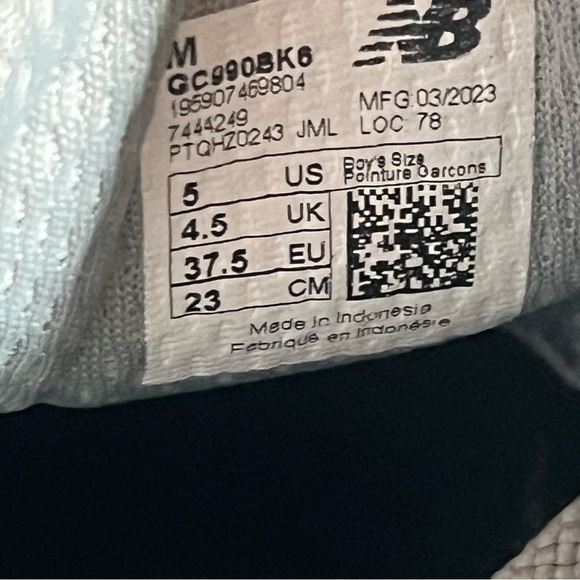 New Balance 990v6 Black Suede Sneakers Women’s Size 6.5 (Men’s Size 5) Shoes - Picture 8 of 12